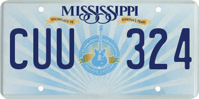 MS license plate CUU324