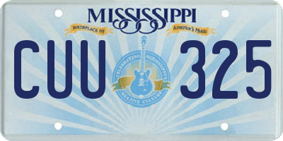 MS license plate CUU325