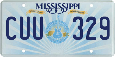 MS license plate CUU329