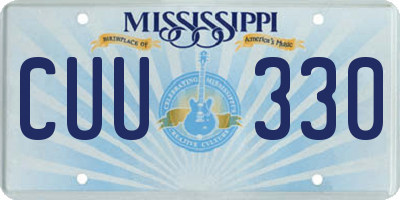 MS license plate CUU330