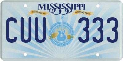 MS license plate CUU333
