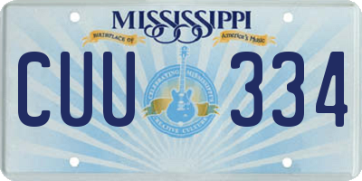 MS license plate CUU334