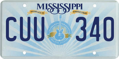 MS license plate CUU340