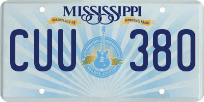 MS license plate CUU380