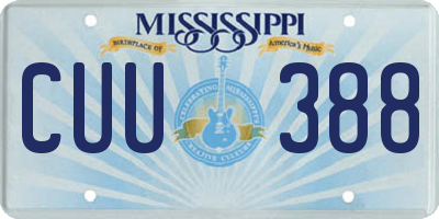 MS license plate CUU388