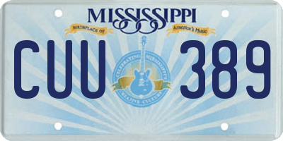MS license plate CUU389