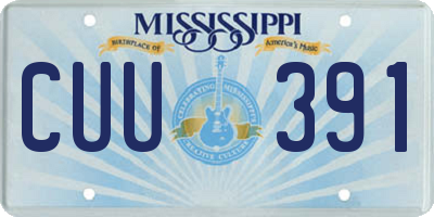 MS license plate CUU391