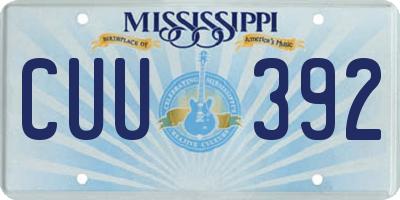 MS license plate CUU392
