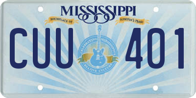 MS license plate CUU401