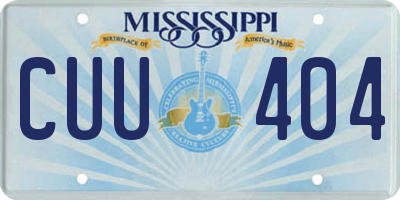 MS license plate CUU404