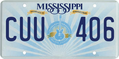 MS license plate CUU406