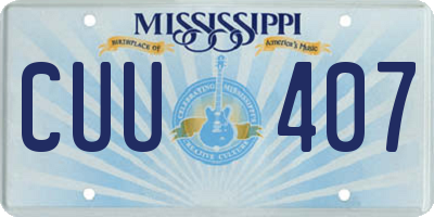 MS license plate CUU407