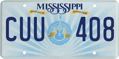 MS license plate CUU408