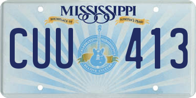 MS license plate CUU413