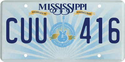 MS license plate CUU416
