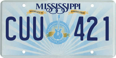 MS license plate CUU421