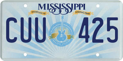 MS license plate CUU425