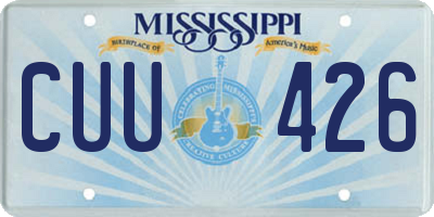 MS license plate CUU426