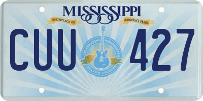 MS license plate CUU427