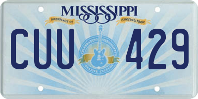 MS license plate CUU429