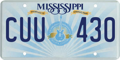 MS license plate CUU430