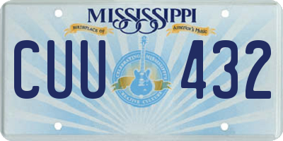 MS license plate CUU432