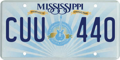 MS license plate CUU440