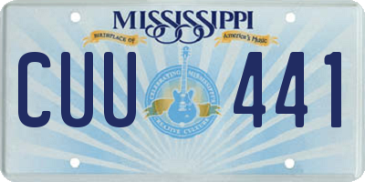 MS license plate CUU441