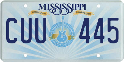 MS license plate CUU445