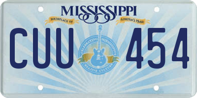 MS license plate CUU454