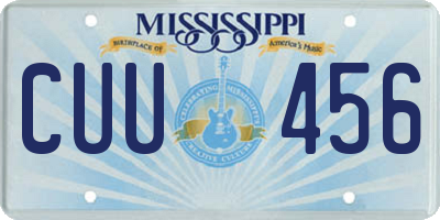 MS license plate CUU456
