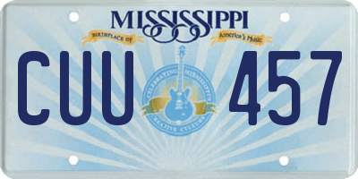 MS license plate CUU457