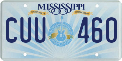 MS license plate CUU460