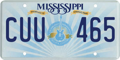 MS license plate CUU465