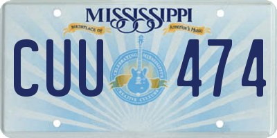 MS license plate CUU474