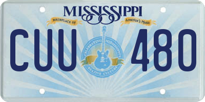 MS license plate CUU480