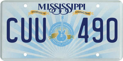 MS license plate CUU490