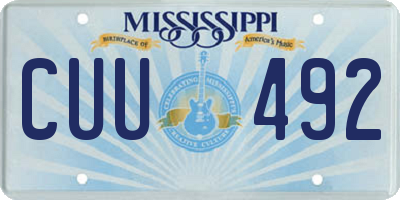 MS license plate CUU492
