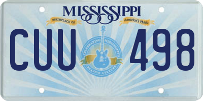 MS license plate CUU498