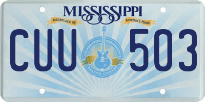 MS license plate CUU503