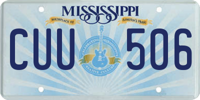 MS license plate CUU506