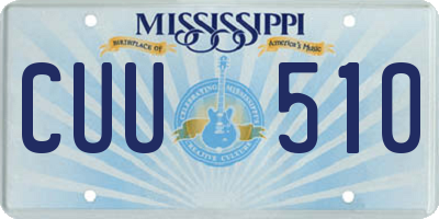 MS license plate CUU510
