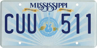 MS license plate CUU511
