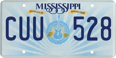 MS license plate CUU528