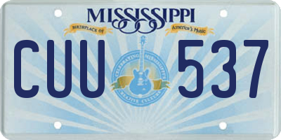 MS license plate CUU537