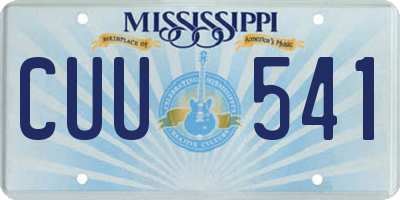 MS license plate CUU541