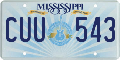 MS license plate CUU543