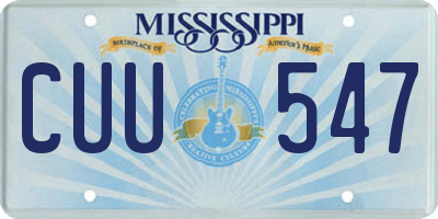 MS license plate CUU547