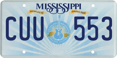 MS license plate CUU553