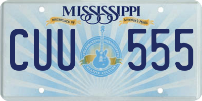 MS license plate CUU555